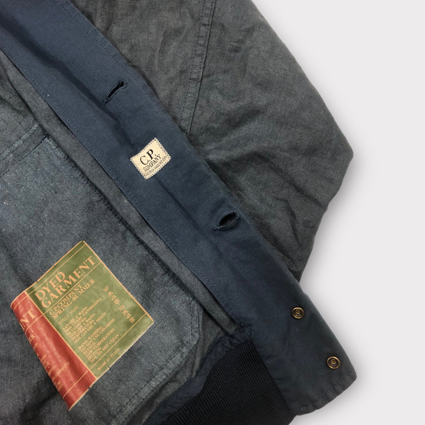 S/S 1990 C.P. COMPANY Rubber Flax Flight Jacket Flieger Jacke (54 / XL)