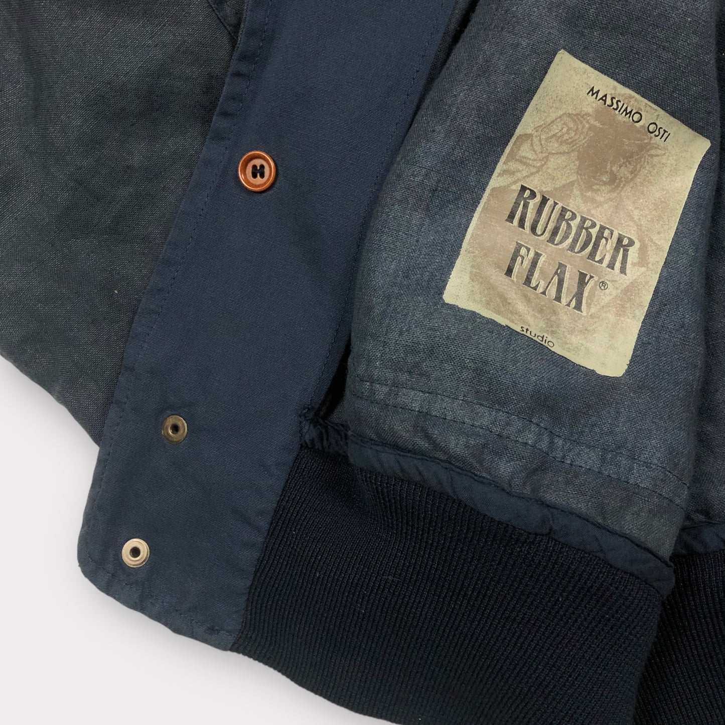 S/S 1990 C.P. COMPANY Rubber Flax Flight Jacket Flieger Jacke (54 / XL)
