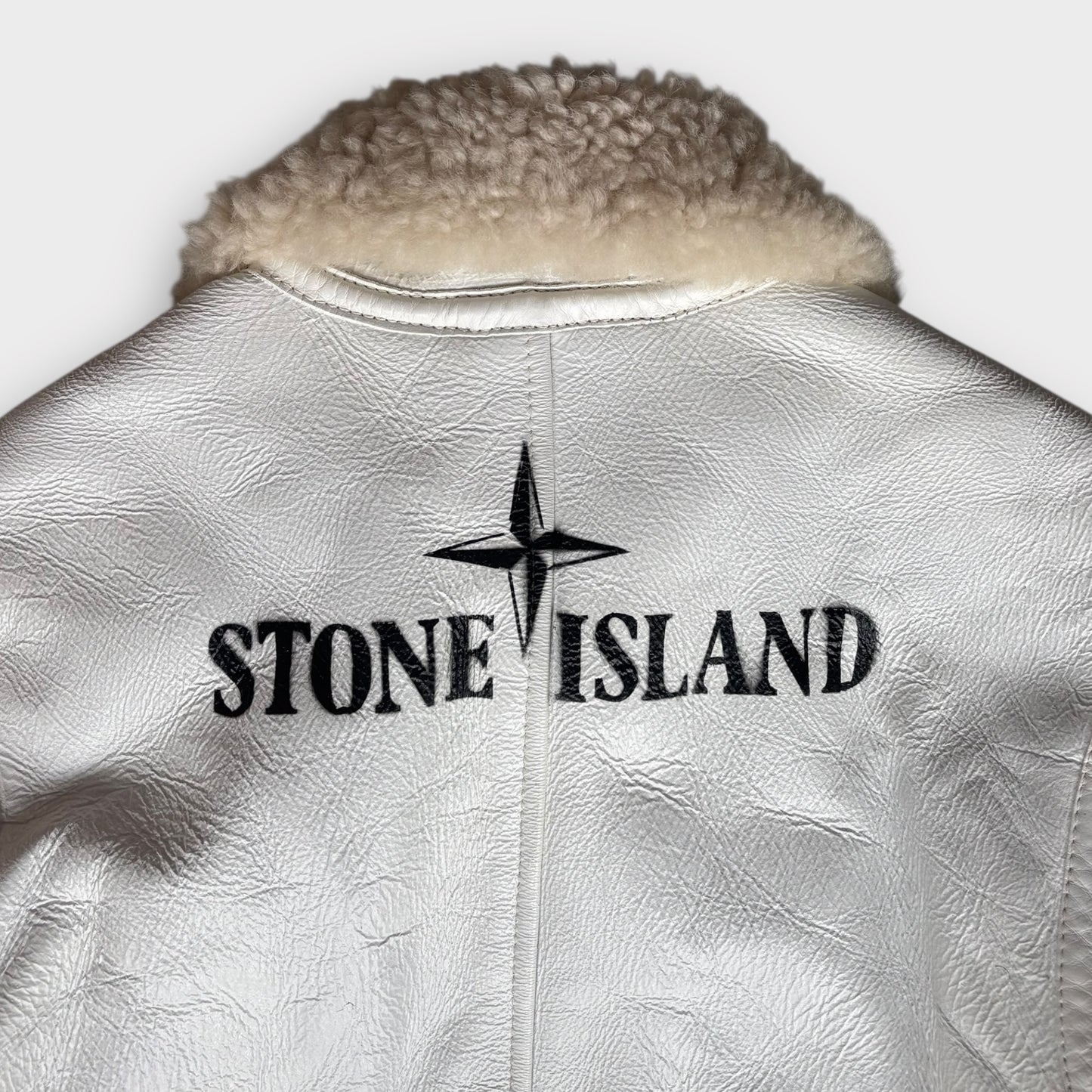 A/W 2006 Stone Island Handpainted Sheepskin Leder Jacke (S)