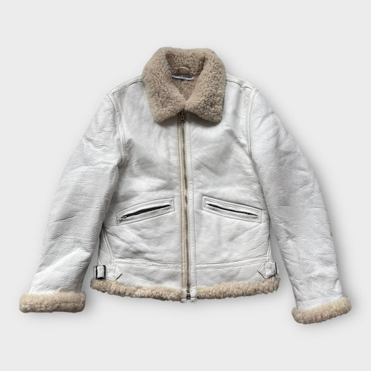 A/W 2006 Stone Island Handpainted Sheepskin Leder Jacke (S)