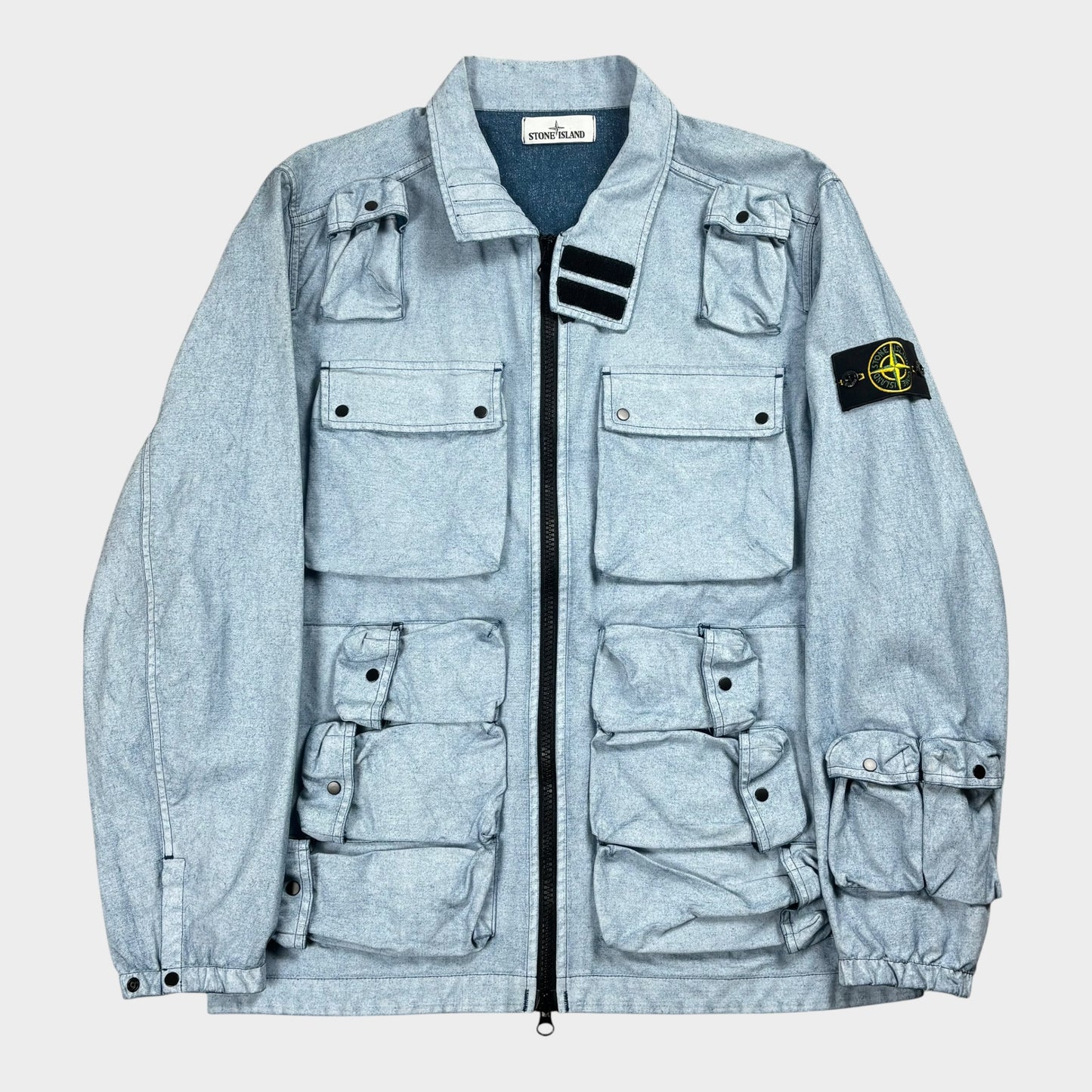 S/S 2019 Stone Island Canvas Placcato Jacke (L)