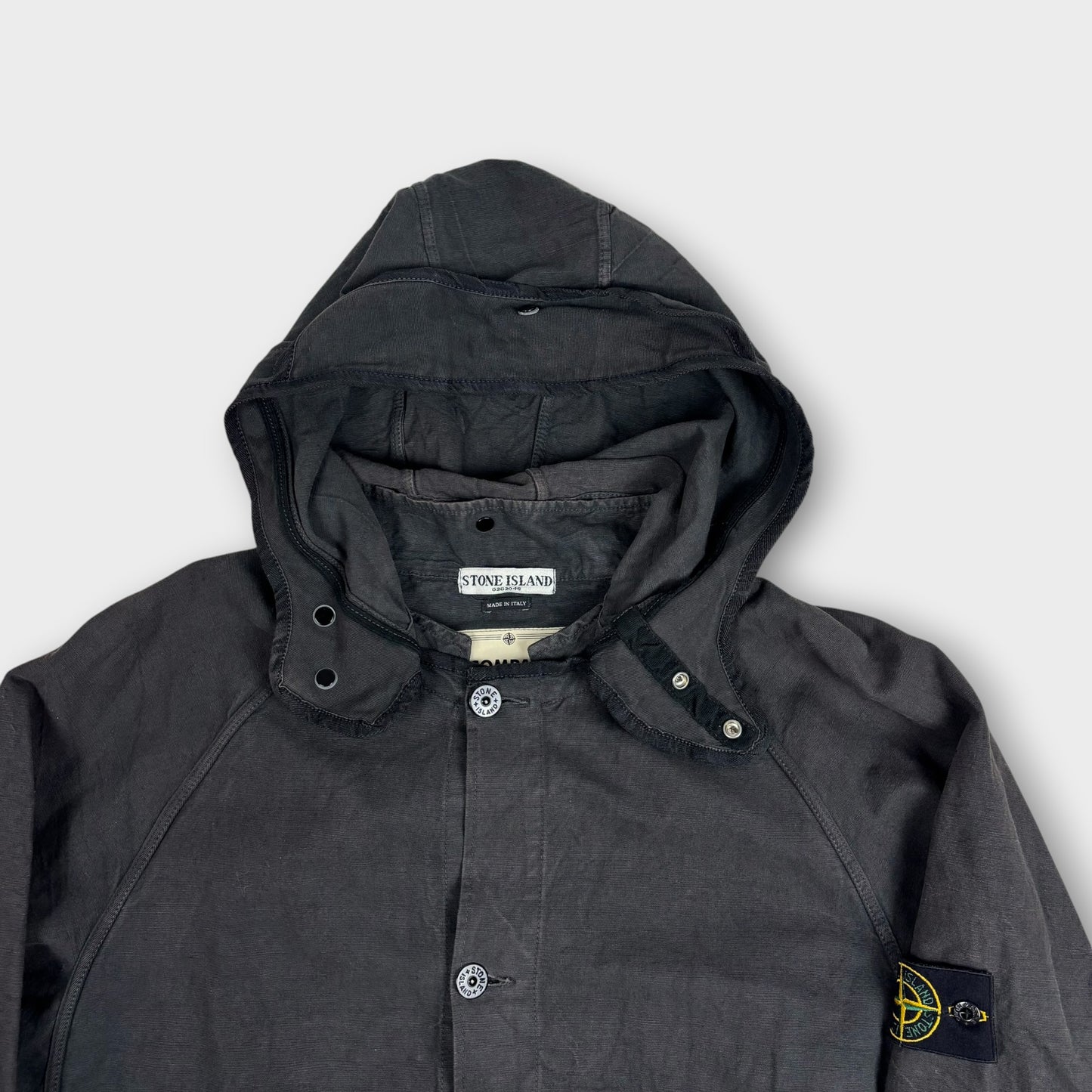 S/S 2004 Stone Island Compact Buttoned  Hooded Jacket (XL)