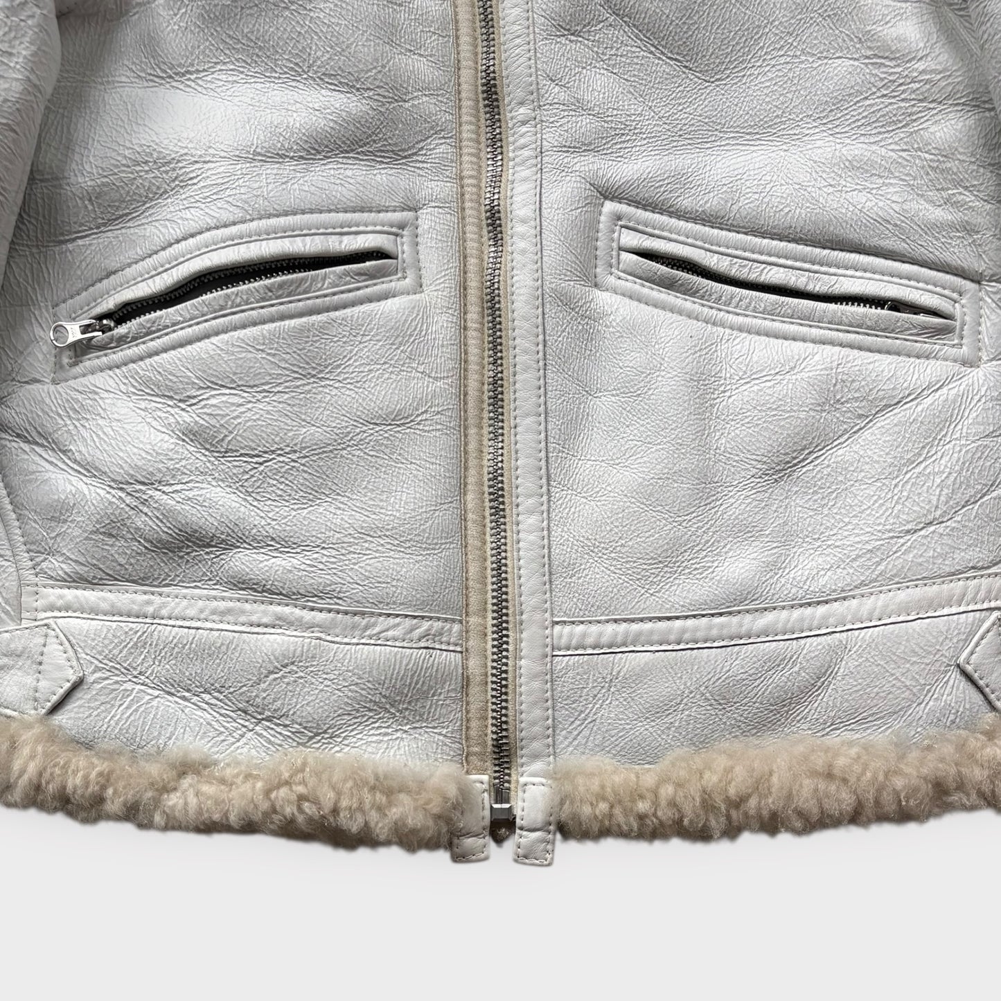 A/W 2006 Stone Island Handpainted Sheepskin Leder Jacke (S)