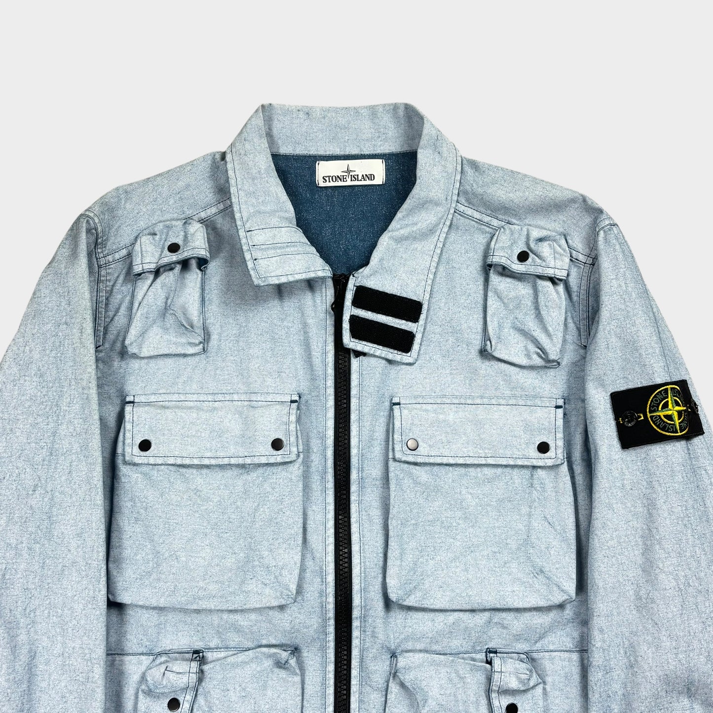 S/S 2019 Stone Island Canvas Placcato Jacke (L)