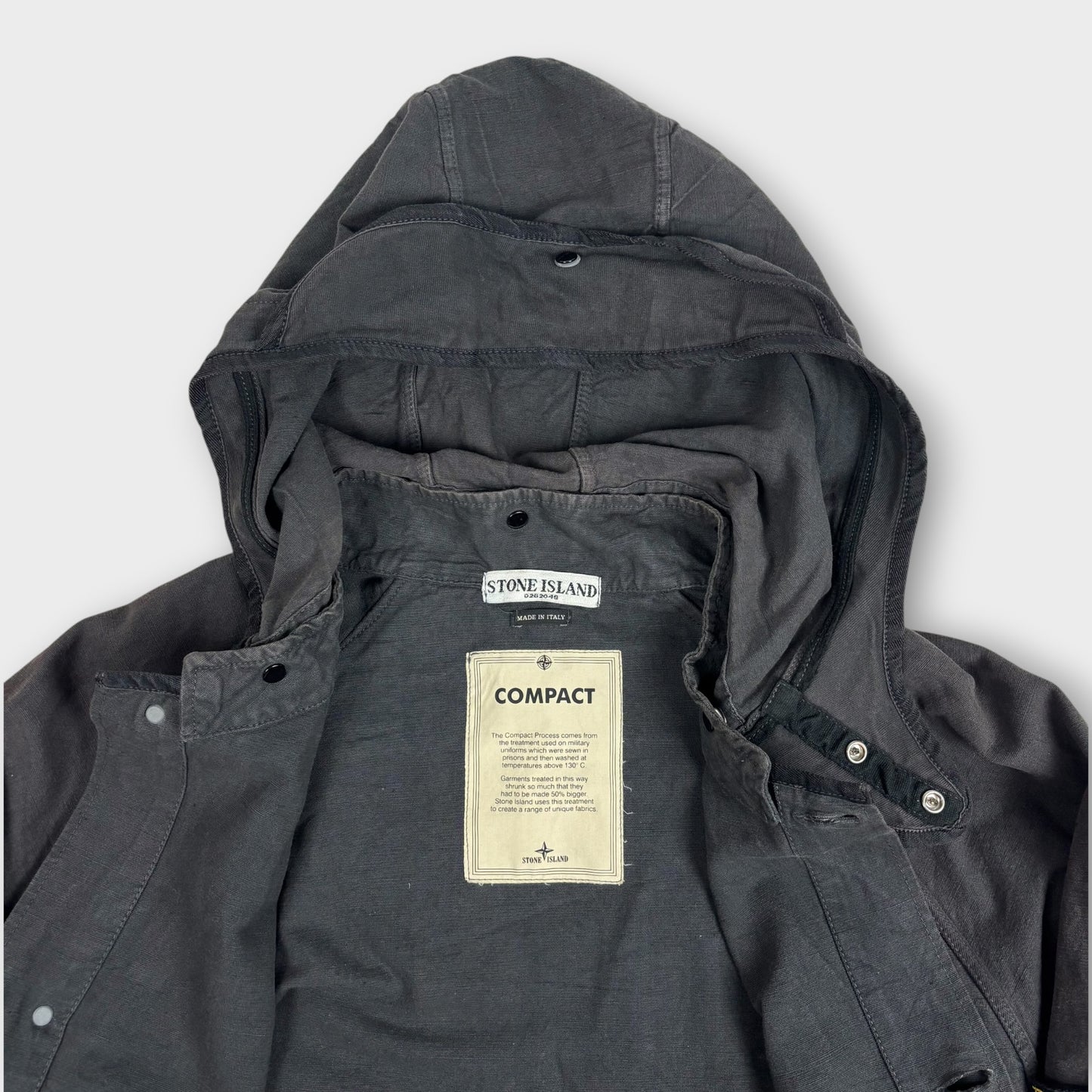 S/S 2004 Stone Island Compact Buttoned  Hooded Jacket (XL)