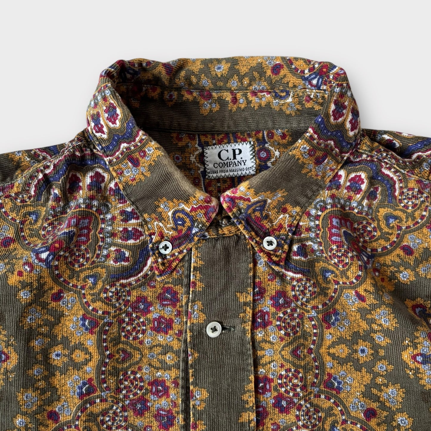 A/W 1989 C.P. COMPANY Paisley Coduroy Cord Hemd (3 / XL-XXL)