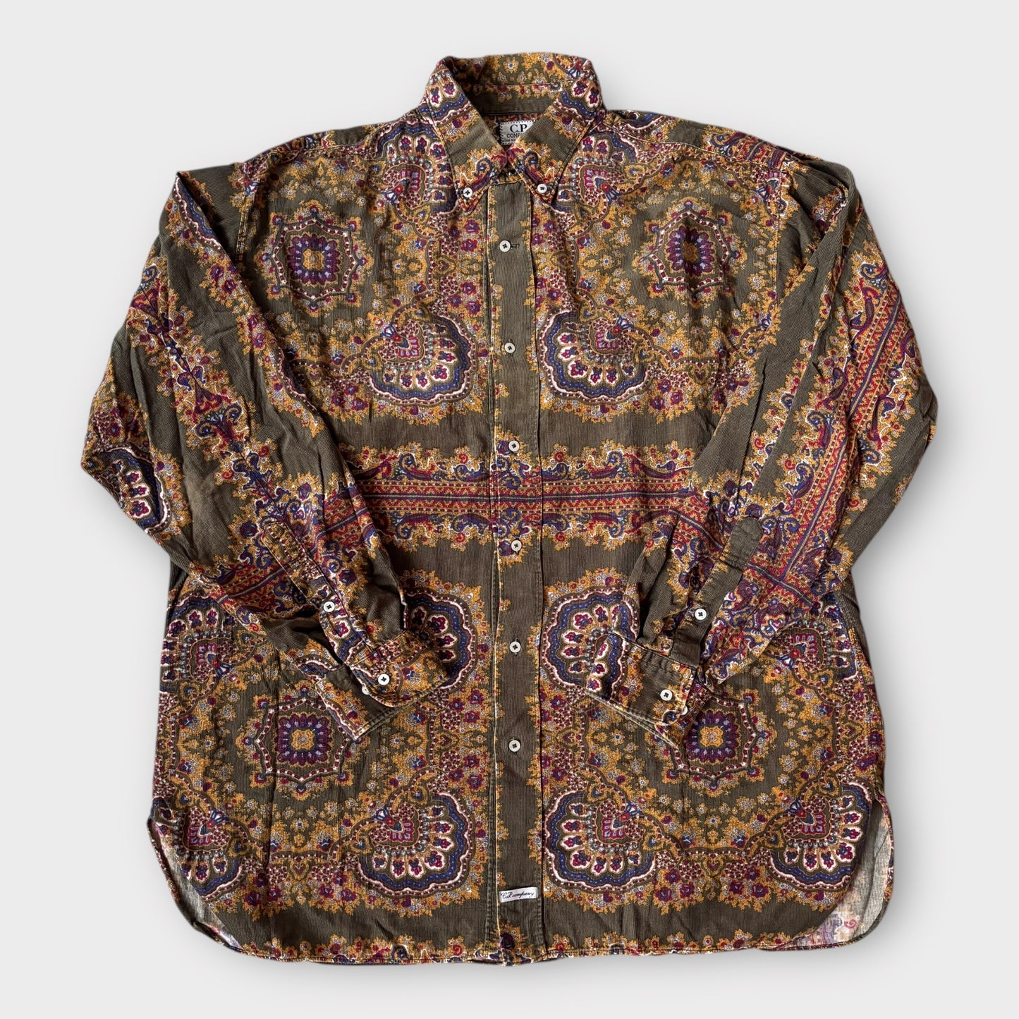 A/W 1989 C.P. COMPANY Paisley Coduroy Cord Hemd (3 / XL-XXL)