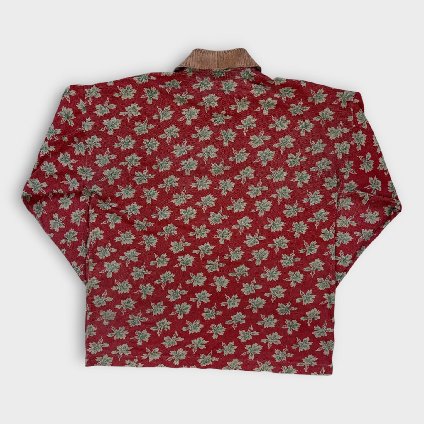 late 80s C.P. COMPANY Floral Polo Shirt (M)