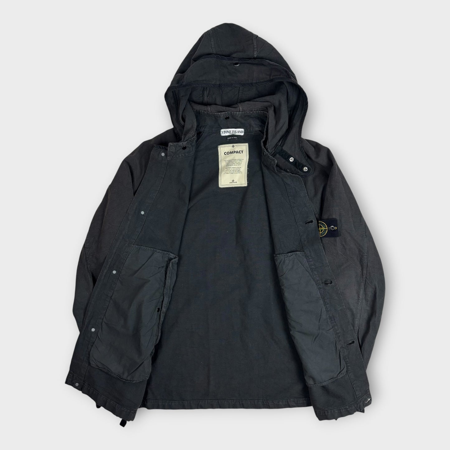S/S 2004 Stone Island Compact Buttoned  Hooded Jacket (XL)