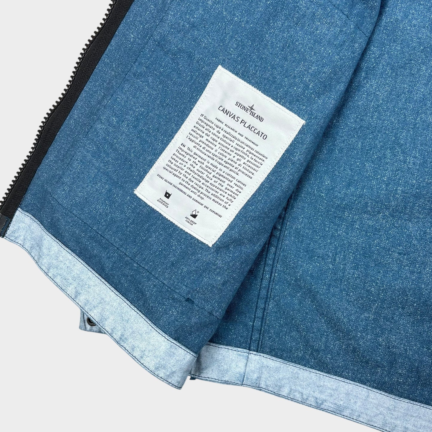 S/S 2019 Stone Island Canvas Placcato Jacke (L)