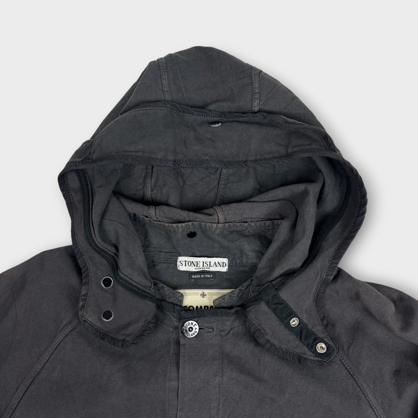 S/S 2004 Stone Island Compact Buttoned  Hooded Jacket (XL)