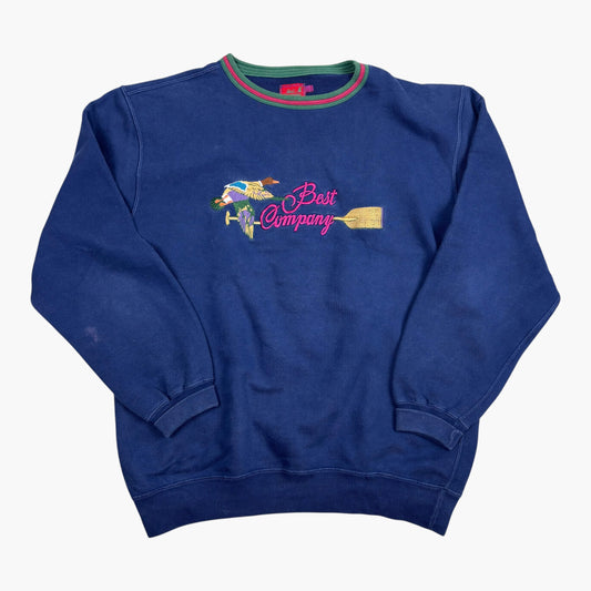 80s Best Company embroidered Duck Sweater (XL)