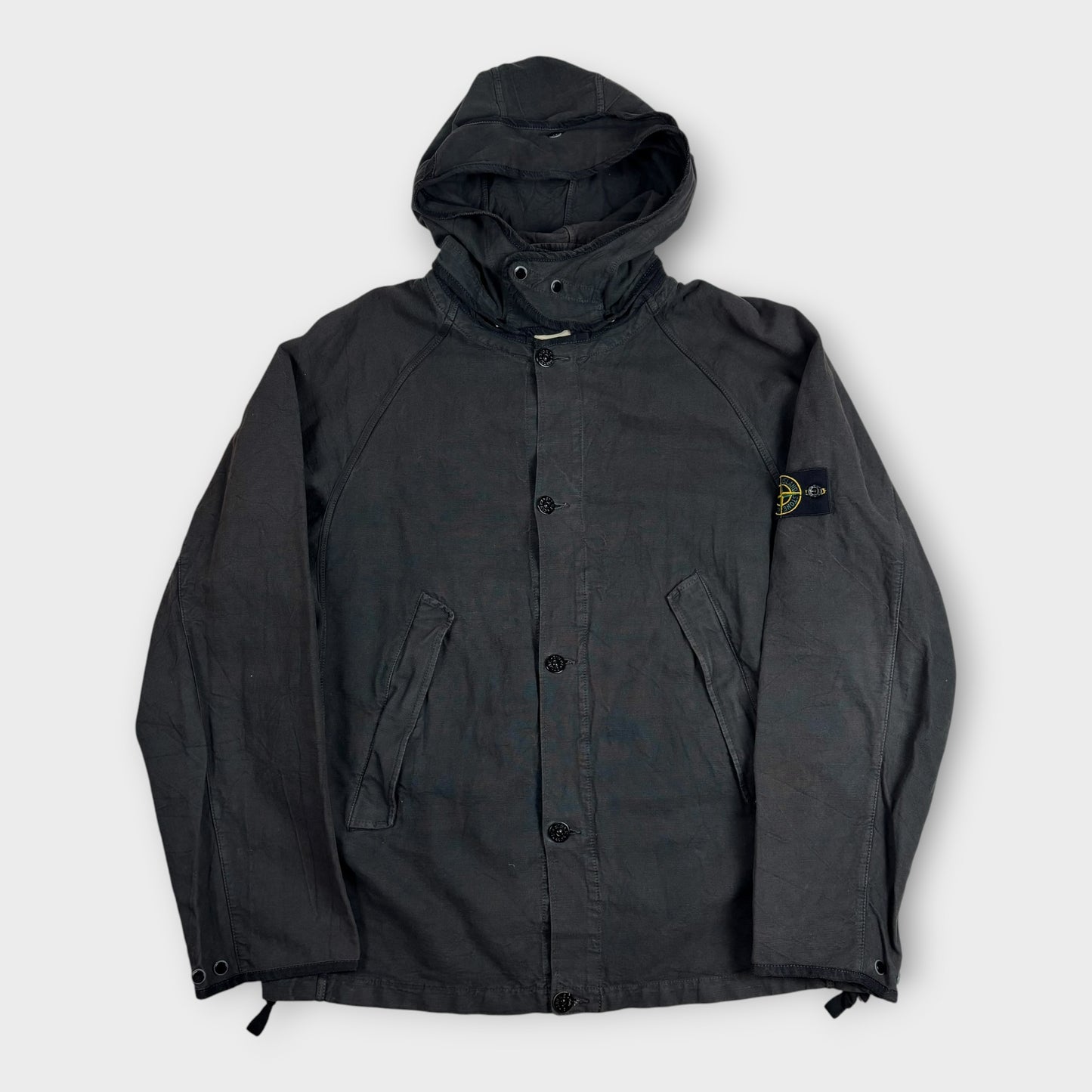 S/S 2004 Stone Island Compact Buttoned  Hooded Jacket (XL)