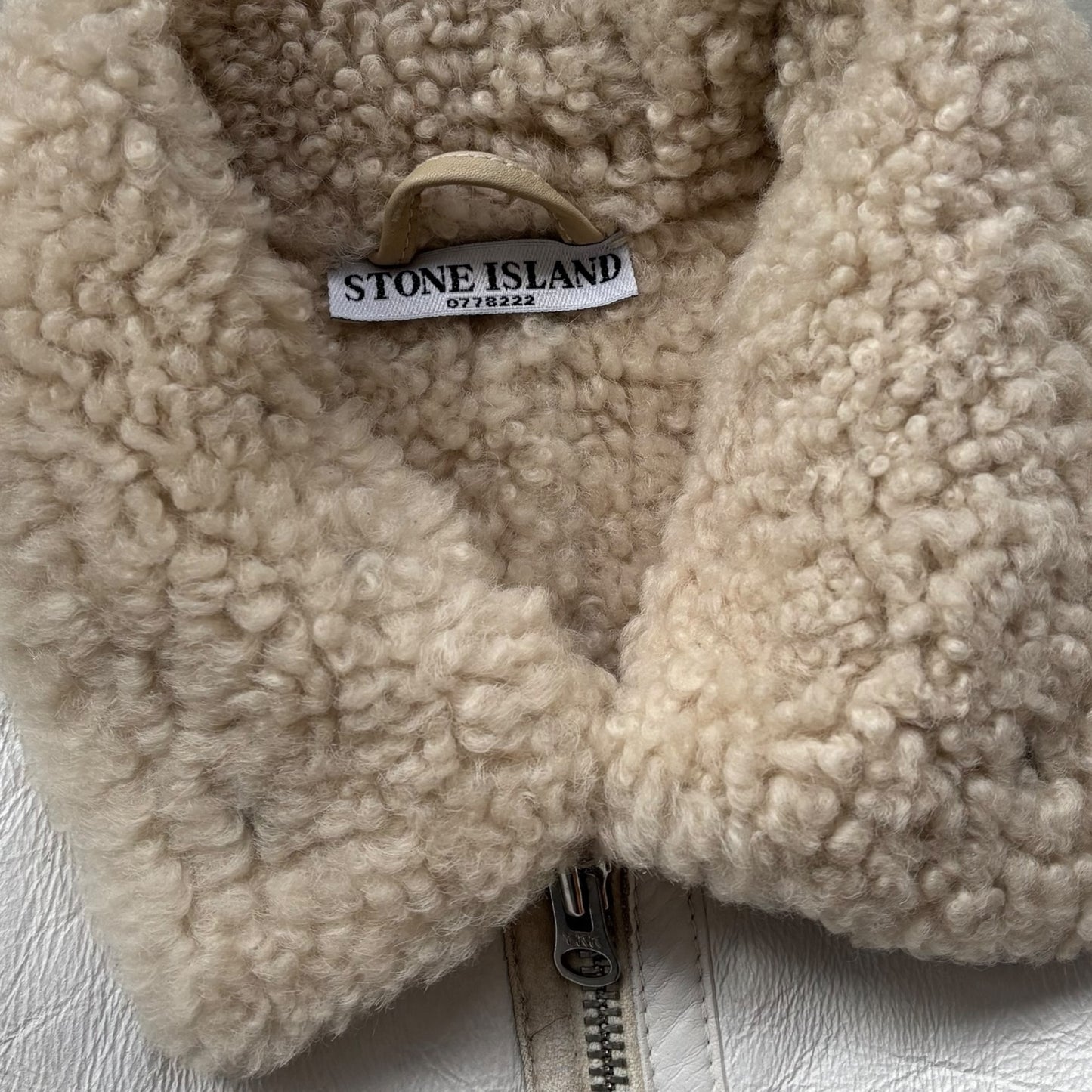 A/W 2006 Stone Island Handpainted Sheepskin Leder Jacke (S)