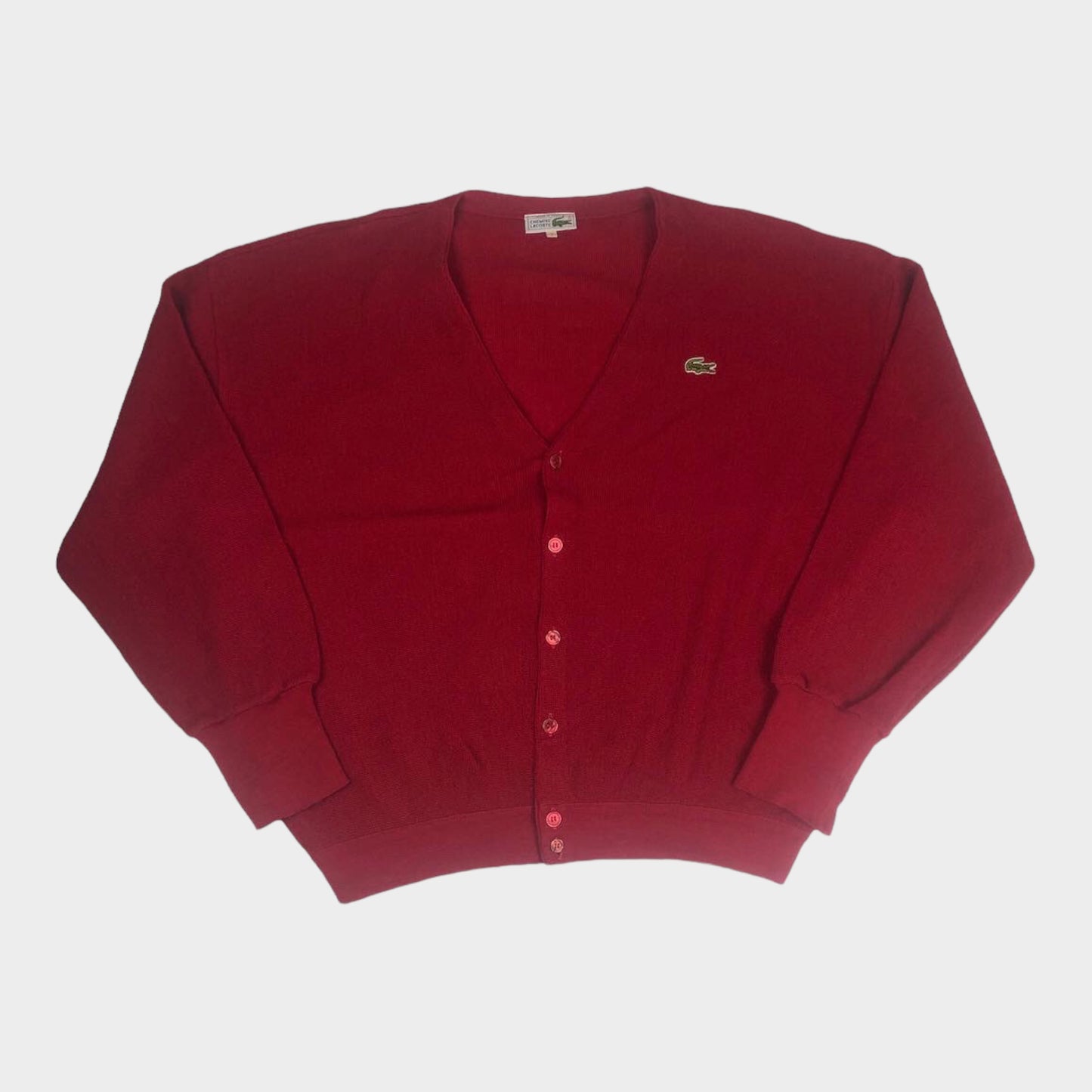 80s Chemise Lacoste Cardigan (7 / XL)