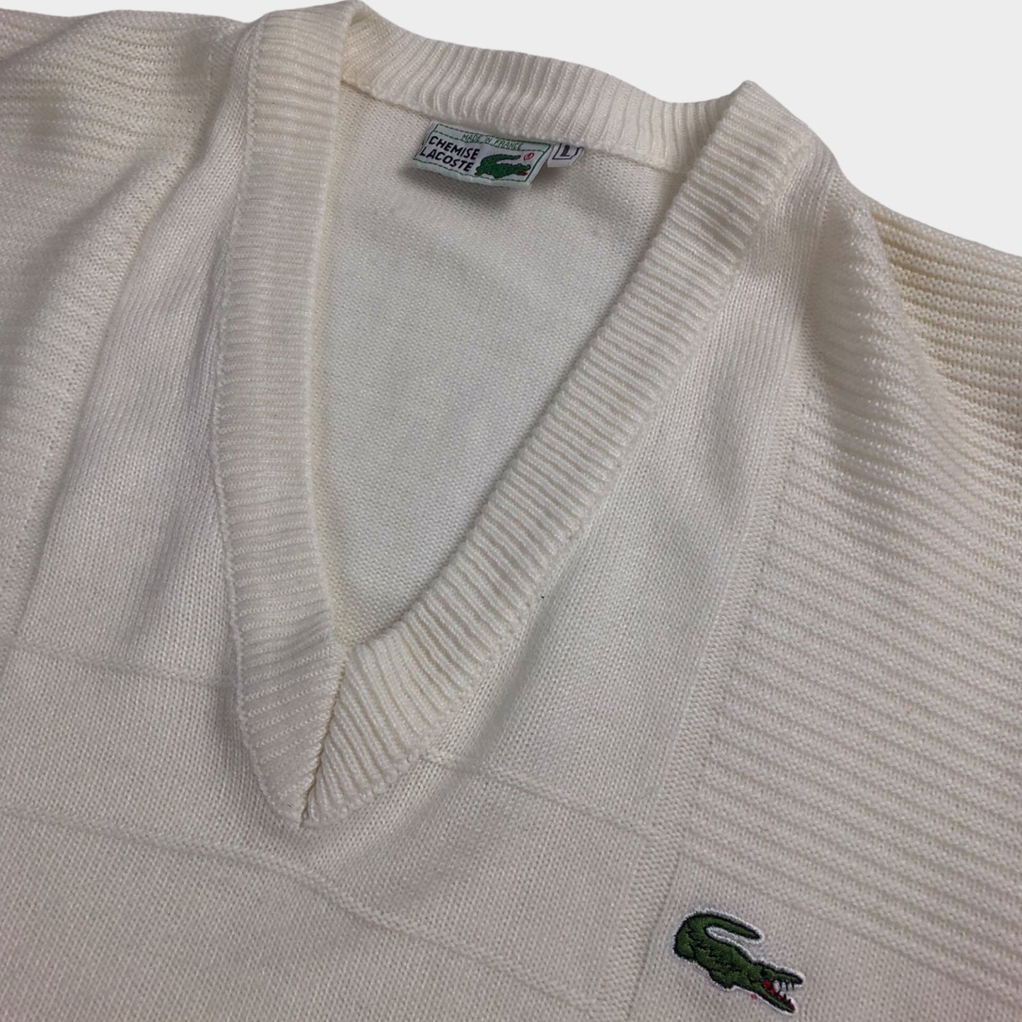 1973 Chemise Lacoste V-Neck (L)